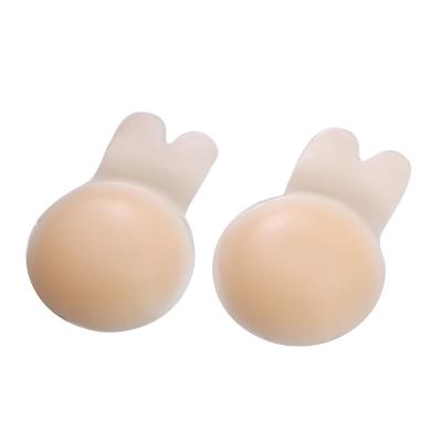 China MEI XIAO TI bunny ear silicone bra women's natural breast nipple cover seamless sexy invisible seamless underwear backless bra for sale