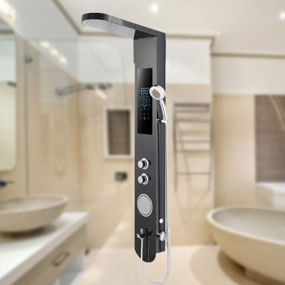 China Hotel Low Price 304 Stainless Steel Wall Mount Bathroom Instant Water Heater Adjustable Electric Shower With Display screen for sale