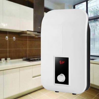 China Hotel Wholesale Mini Wall Mounted Kitchen Electric Hot Water Heater Geyser Small Smart Instant Tankless Water Heaters for sale