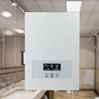 China Hotel Factory Wholesale Mini Smart Touch Control 8-20KW Central Heating Tankless Water Heater Geyser Instant Electric Water Heater for sale