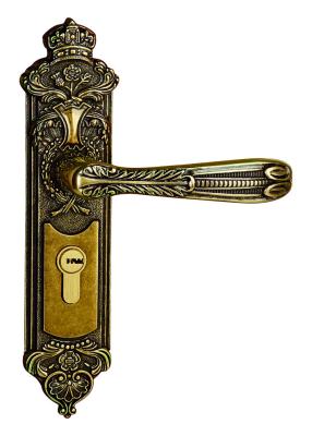 China Hot Forged Solid Brass Room Mortise Door Lock With Antique Patterns for sale