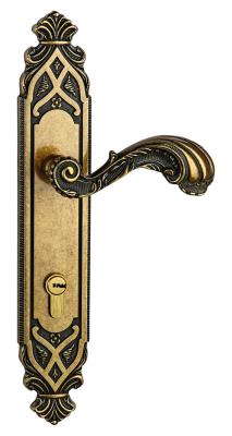 China High Quality Forged Brass Antique Style Door Lock With Antique Patterns for sale