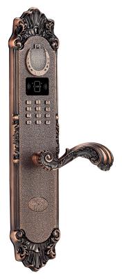 China Brass Biometric Fingerprint Access Apartment Door Lock Password Door Lock for sale