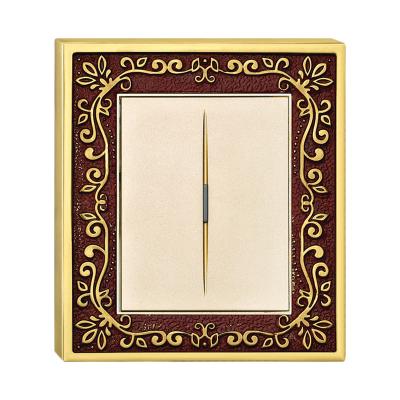 China Forged Brass One Gang One Way Wall Switch With Classic Patterns And LED Indicator for sale