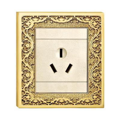 China Forged Brass Wall Electrical Power Socket  With Classic Patterns for sale