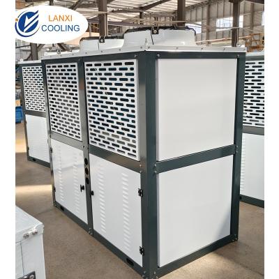 China Meat cold room refrigeration unit Box V/W Type Air Cooled Condenser with fans refrigeration air cooled condenser for sale