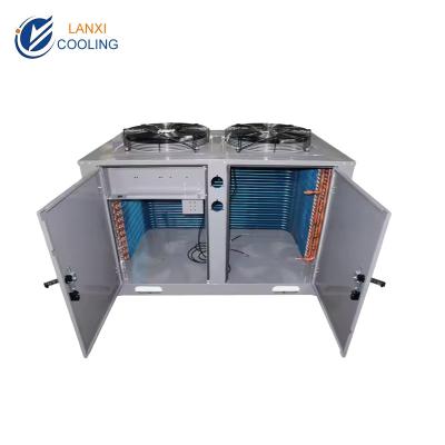 China Wholesale U-Shaped Box Type Integrated Roof Air Outlet Air Cooled Condenser Fan Condensing Unit New Condition Core Motor for sale