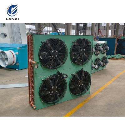 China R22/R404A Condenser H Type Outdoor Industrial Air Cooled Condenser for Condensing Unit for sale