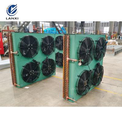 China R290 R22 R404 Cold Room Used Medium Temp 30hp 25hp 5hp Condenser Aluminum Finned Heat Exchanger for sale