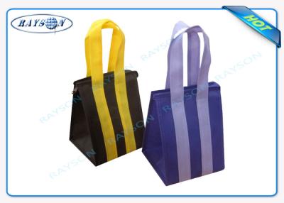 China Custom Eco Promotional Long Handle PP Non Woven Fabric Bags With Zipper for sale