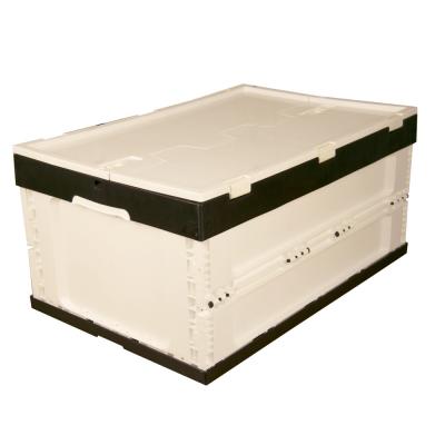 China Durable Variety Organizer Foldable Plastic Collapsible Plastic Crate Box With Lid for sale