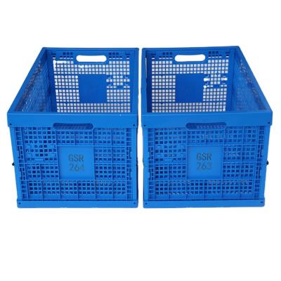 China collapsible & durable 16 quart square plastic crate folding milk crate sale for sale