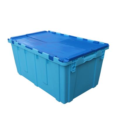 China QS Heavy Duty Storage Bins With Lid Large Plastic Storage Box Movable Packing Boxes With Lids for sale