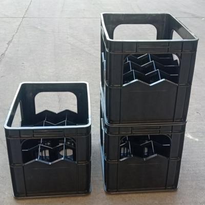 China Collapsible Beer Bottle Box Plastic Storage Crate Box Solid Plastic Bottle Crates for sale