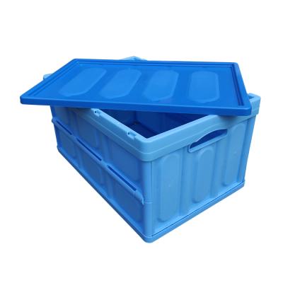 China QS Household Colors Customizable Collapsible Crate Folding Plastic Box Collapsible Plastic Crate for sale