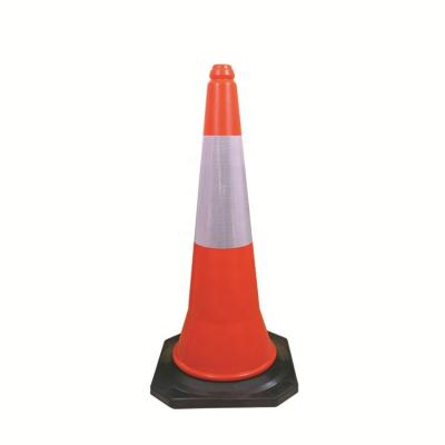 China PE PE Traffic Cones With Cone Rubber Base PE Road Safety Rubber Base PE Cones for sale