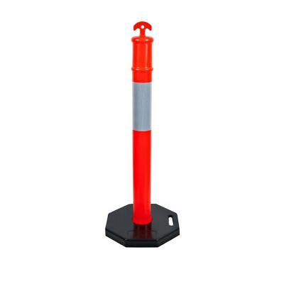 China High Visible Flexible T-TOP Guide Post Traffic Drafter Post With Rubber Base for sale