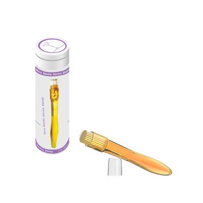 China Anti-Puffiness Amazon Hot Sale MTS Home Use Gold Anti Aging 35 Needles Derma Stamp Roller 35 Pins 0.2MM 2.5MM 0.5MM For Lip Eyes Face Body for sale