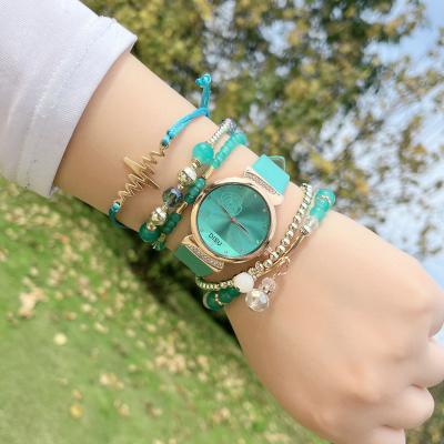 China Non-specific new fashion quartz wristwatch 6 pcs set ladies watch gift sets women bracelets and watch set for sale