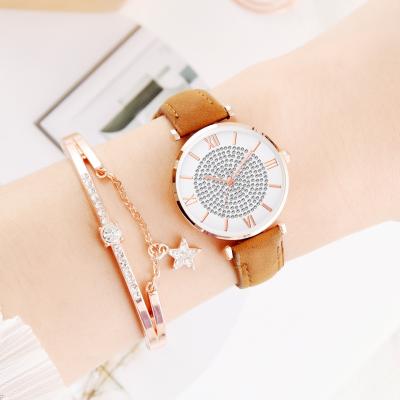 China Non-Specific Hot Selling Luxury Quartz Watch Strap Set Ladies Casual Straps Alloy Wrist Watch Set for sale