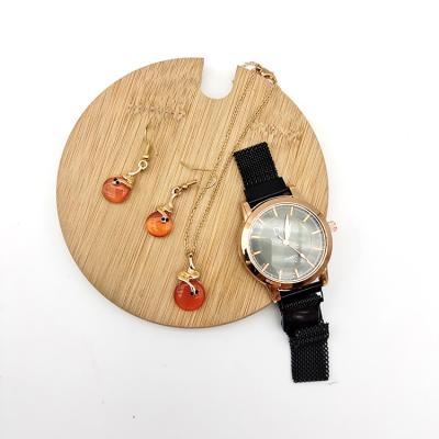 China Non-Specific Multi Style Simple Casual Quartz Watches Necklace Earrings Set Low MOQ Alloy Jewelry Watch Set for sale