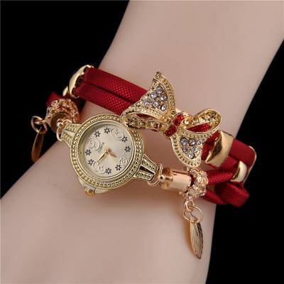 China New Style PU Strap Bowknot Strap Fashion Ladies Watches Non-Specific Combination for sale