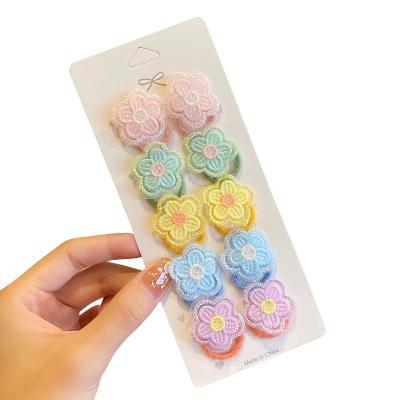 China Fashion 10 Pcs/Set Butterfly Headband Flower Hair Accessories Design Elastic Hair Tie For Kids Girls for sale