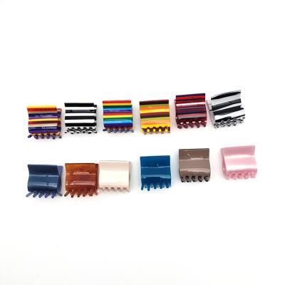 China Fashion selling unique small women's hair accessories claw to cut color draw solid acetic acid hair claw for sale