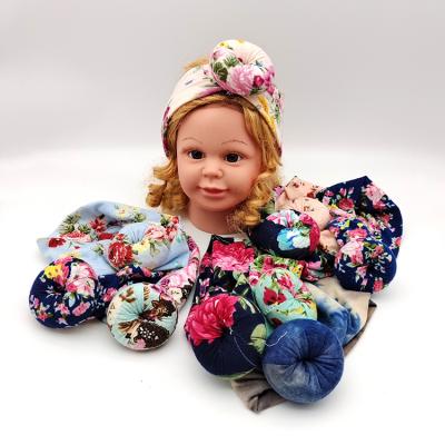 China Wholesale Fashion Knot Baby Turban Headband Kids Accessories Oversized Polyester Printing Kids Headbands for sale