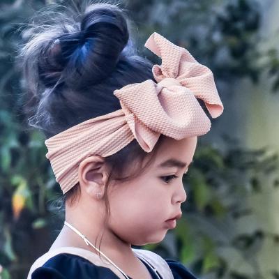 China Baby Hair Band Fashion Big Bow Adjustable Cloth Headbands Stretch Headbands DIY Headband Kids Hair Accessories for sale