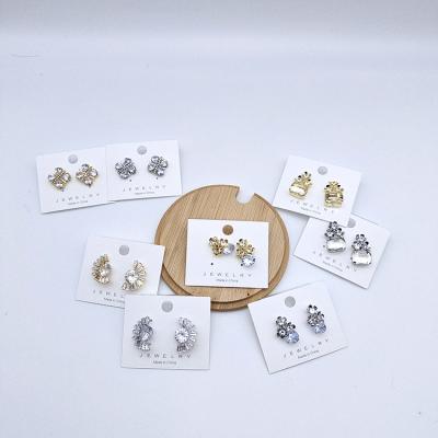 China Fashion Factory Direct Sales Zircon Earring Women Popularity Earring Jewelry Luxury Wholesale for sale