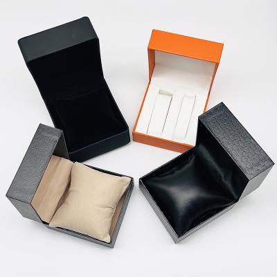 China Wholesale Recyclable Watch Set PU Wrapping Paper Box Multiple Styles Size Support Customize Watch Wrapping Gift Paper Box With Soft Cushion for sale