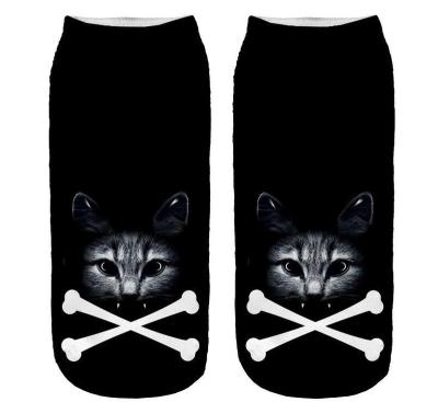 China Popular Anti-Fault Funny Unisex Soft Shorts Knocks Skull Printed 3D Ankle Casual Comfortable Socks for sale