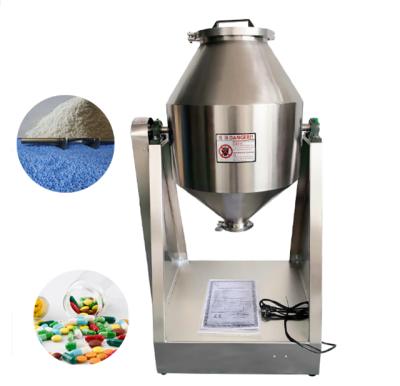 China Powder dry double cone sugar powder tumbler mixer machine/mixer chemical spices powder kneader for sale