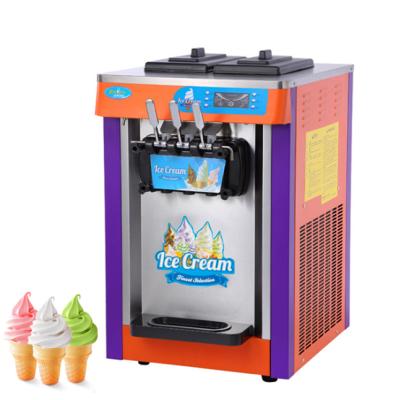 China Commercial Energy Saving Ice Cream Machine 3 Flavors Soft Ice Cream Bakery Machine Practical Factory Price for sale