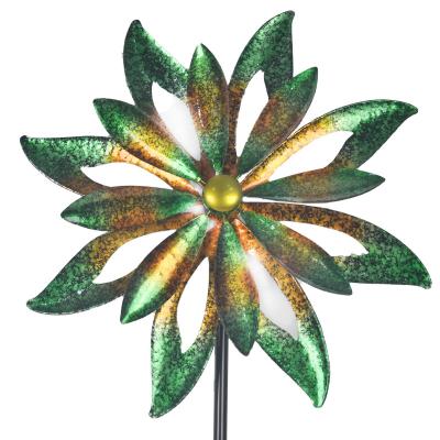 China Minimalist Hot Selling Garden Ornaments Outdoor Metal Windmill Wind Spinner 3d Kinetic Wind Spinner for sale