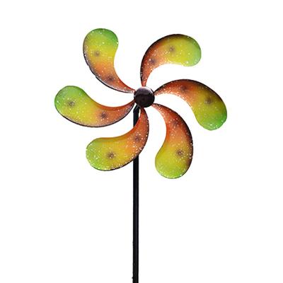 China Decorative Iron Metal Turkey Windmill Spinner Outdoor Solar Garden Stake Lights Garden Ornaments for sale