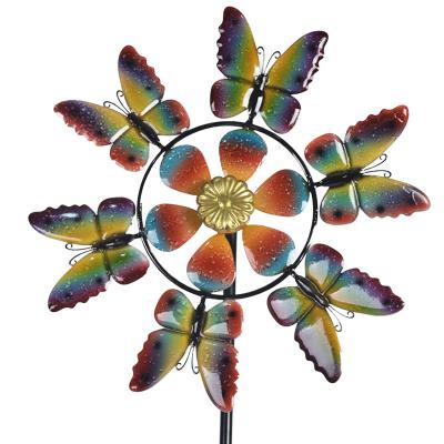 China High Quality Garden Decoration Gift Durable Using Various Metal Wind Spinner Windmill Garden Metal Deco Garden Ornaments for sale