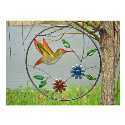 China metal & Hot Sale Wholesale Cheap Plastic Colorful Bird Metal Garden Decoration Ornaments Wall Hanging Art Decoration Garden Home Deco Metal for sale