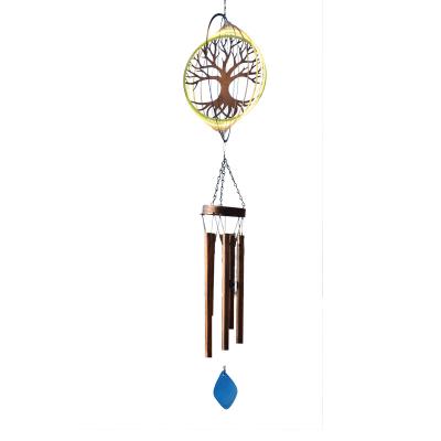 China Iron Garden Wind Bell Decoration Customized Outdoor Hanging Wind Chimes Bell Garden Ornaments Garden Wind Spinners for sale