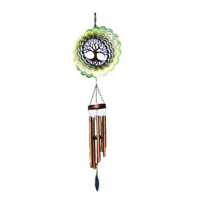 China Iron Guaranteed Unique Design Quality Special Iron Garden Outdoor Hanging Wind Rings Bell Garden Wind Spinners for sale