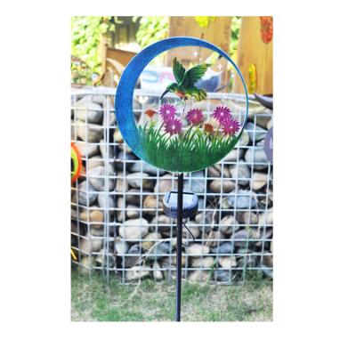 China Minimalist OEM Design Metal Bird Garden Ornaments Flower Garden Stake Decoration for sale