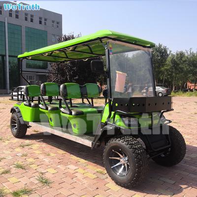 China WeTruth 2 4 6 Passenger Golf Cart Mini Golf Car Battery 48v Green Color 23*10.5-12 for sale