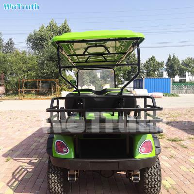 China WeTruth 8 Seater Golf Cart Electric Golf Car Rear Axle 2+2 Seats Green Color 23*10.5-12 for sale