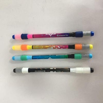 China Pen Factory Price School Promotional Pen Set Art Tool Black Refill Double Spinning Pen for Spinning and Writing for sale