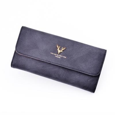 China Waterproof Women's Wallet PU Wallet Coin Purse Card Holder Wallets Clips Along Money Female Leather Bag Clutch for sale