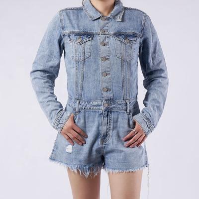 China Factory Brand Breathable Cotton Breathable 100% Acid Wash Jeans Dresses Women Lady for sale