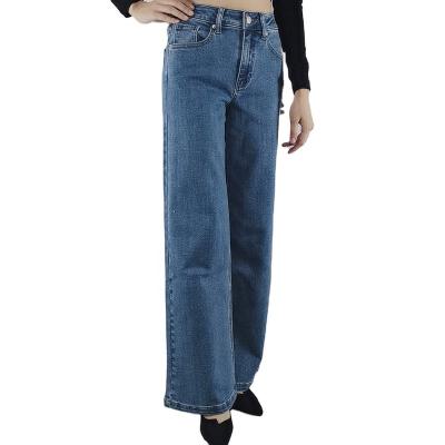 China Breathable Breathable Wide Leg Jeans Pants Women Flare Wide Leg Pants Flares For Ladies Trendy Casual Women's Denim OEM Jeans for sale