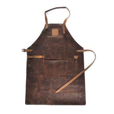 China Adjustable BBQ Apron SunYue Apron Genuine Cow Leather Welding Apron for sale