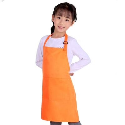 China SunYue Painting Kids Adjustable Polyester Solid Color Kids Baking Apron for sale